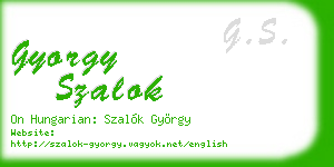 gyorgy szalok business card